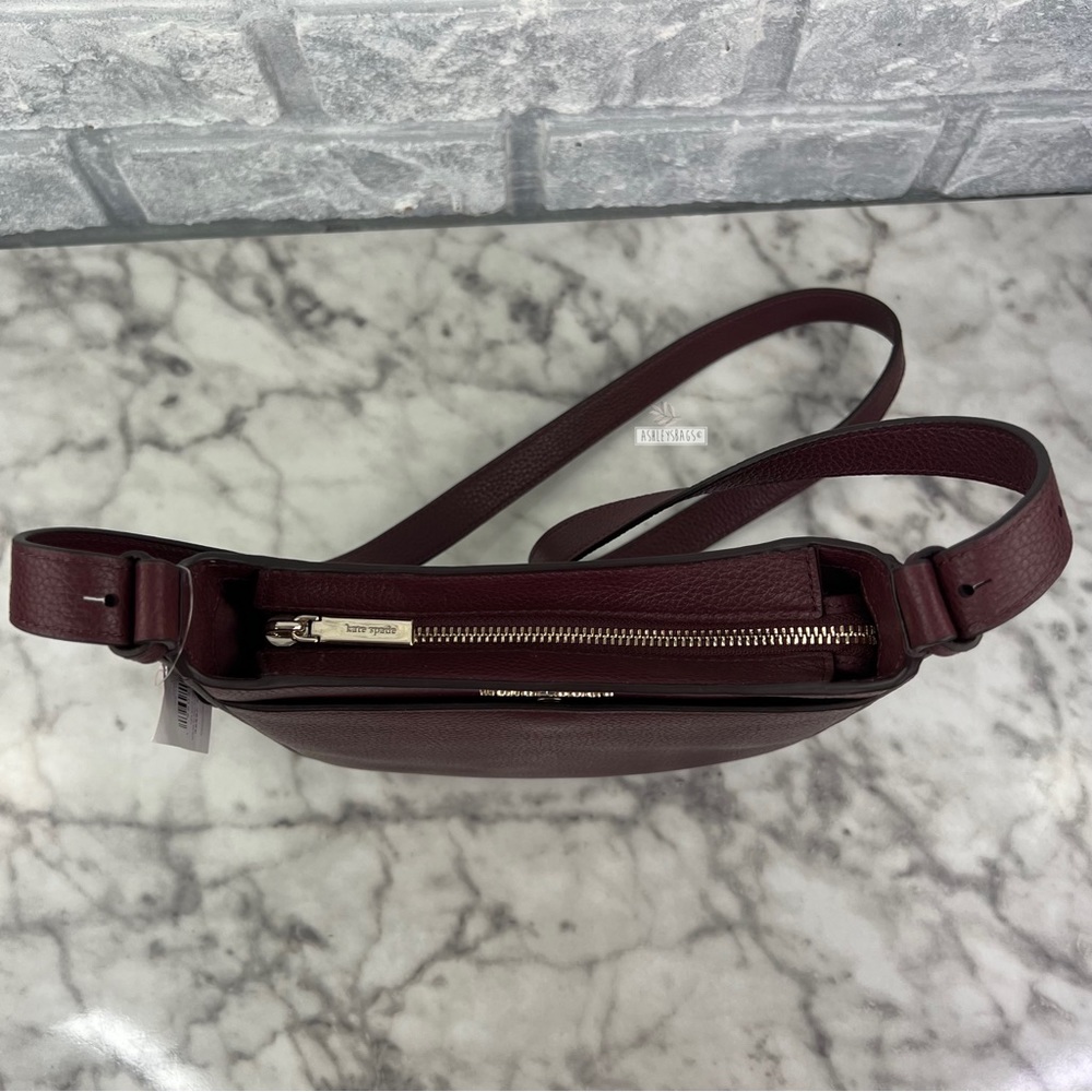 Kate Spade Leila North South Crossbody In Cherrywood - Picture 7 of 10